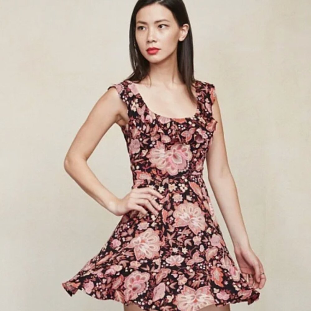 Reformation Perla Dress Floral Mini Dress size XS